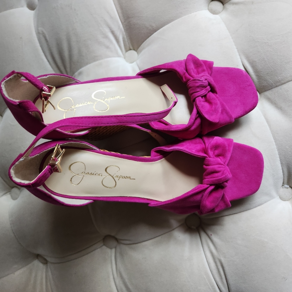 New Jessica Simpson sandals  color blue suede sz 9 new - Picture 10 of 14
